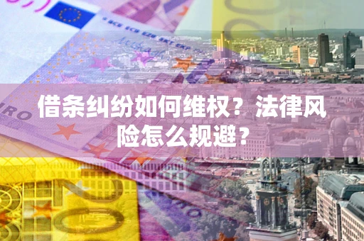 北京借条纠纷如何维权？法律风险怎么规避？