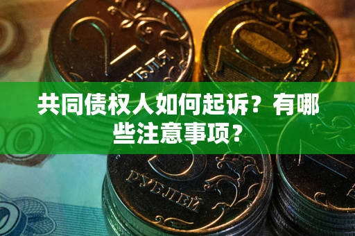 北京共同债权人如何起诉？有哪些注意事项？
